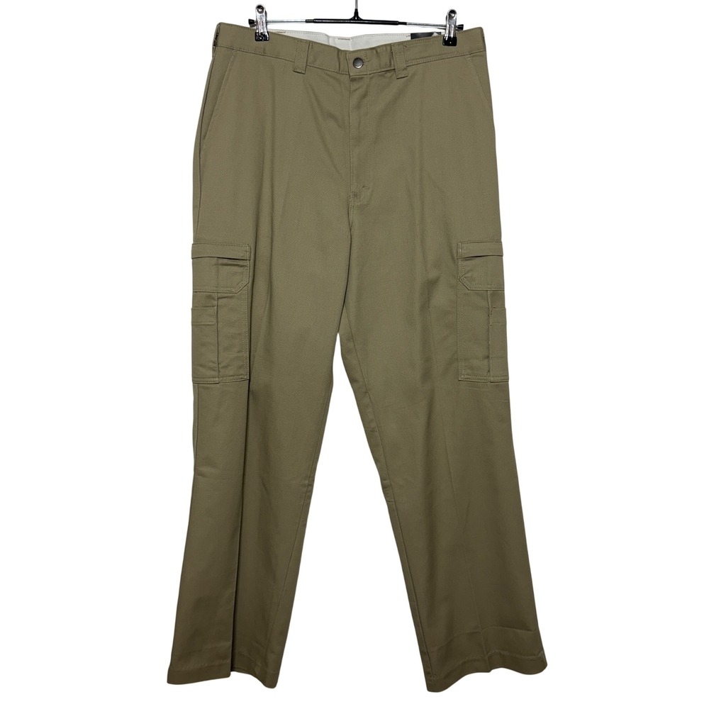 Dickies Pants Mens 36x32 Tan Cotton Cargo Pant Desert Sand Work Straight Leg